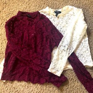 Lace crop tops